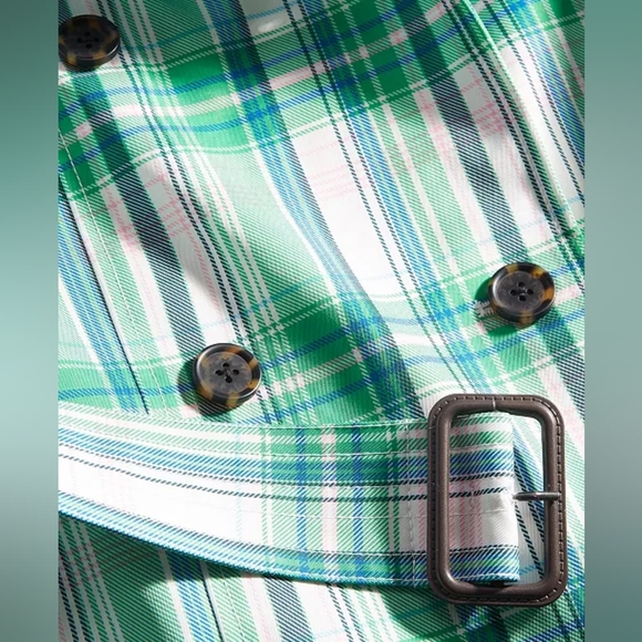 NWT | ON 34TH - Women's Plaid Double-Breasted Trench Coat - Picture 5 of 6